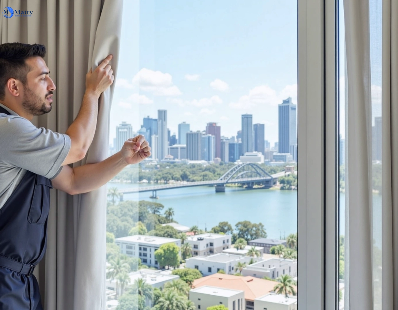 Professional curtain steam cleaning service bellbird-park QLD by Matty Curtain Cleaning